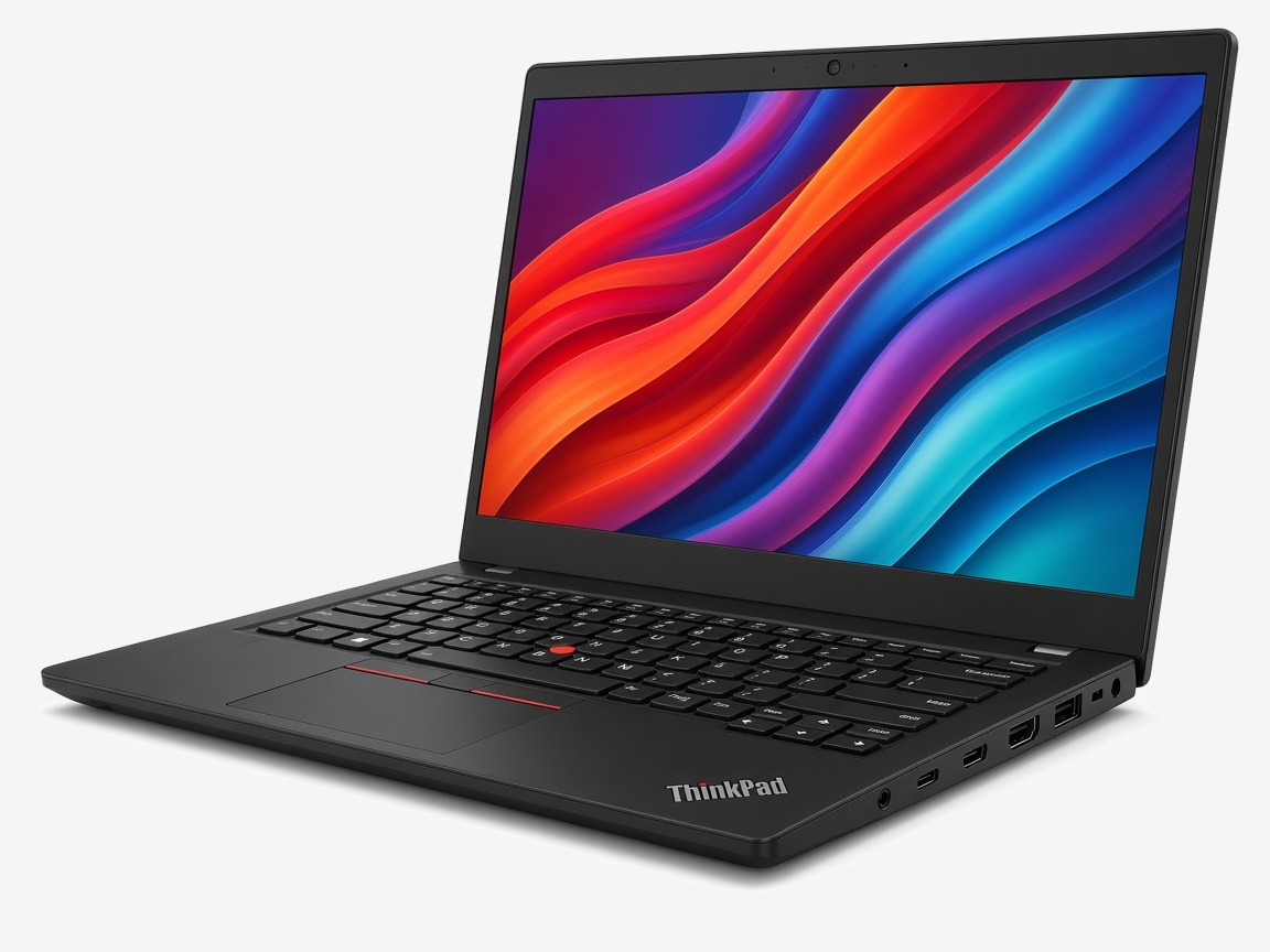 Lenovo ThinkPad T590 otevřený s barevným displejem