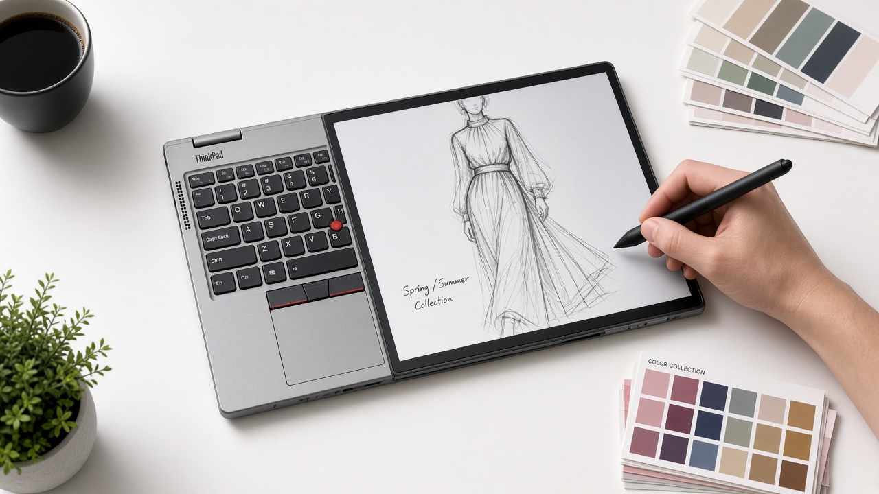 ThinkPad X1 Yoga v režimu tabletu s perem